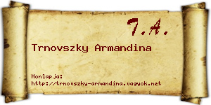 Trnovszky Armandina névjegykártya